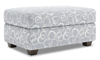 Pouf The Trunk de Sofa Lab de 39 po fabriqué au Canada en tissu avec rangement - Alloy multicolore