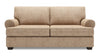 Sofa personnalisable Roll de Sofa Lab de 76 po de format condo fabriqué au Canada en tissu de chenille avec accoudoirs enroulés - taupe Luxury Taupe