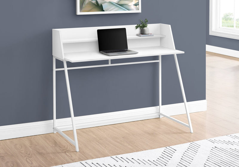 Bureau Lawson de 47,25 po avec petite crédence - blanc