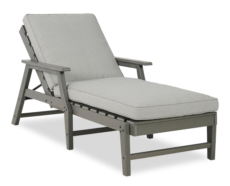 Chaise longue Cape pour la terrasse à l’extérieur avec dossier réglable - résistante aux rayons UV et aux intempéries - grise