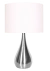 Lampe de table en forme de goutte Audrey de 21,75 po acier brossé