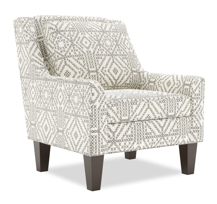 Fauteuil d’appoint club Sofa Lab personnalisable de 29 po fabriqué au Canada en tissu avec pattes en bois - Greystone multicolore