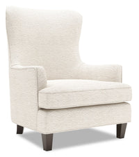 Fauteuil d’appoint à oreilles Sofa Lab de 32 po fabriqué au Canada en tissu de chenille - beige Luxury Sand