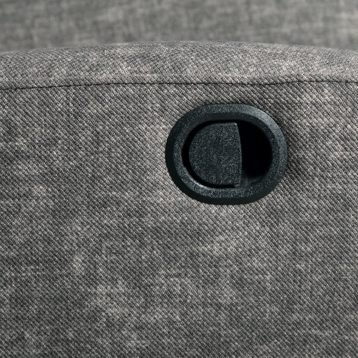 Fauteuil pivotant, coulissant et inclinable Jeffry de 30,3 po en tissu de velours - gris