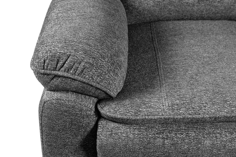 Sofa à inclinaison électrique Chandler de 82 po en tissu de chenille - gris