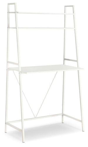 Bureau Vaxjo de 32 po avec tablette supérieure - blanc