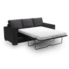 Sofa-lit personnalisable Track de Sofa Lab de 85 po fabriqué au Canada en tissu de chenille avec accoudoirs rectilignes - gris Luxury Charcoal