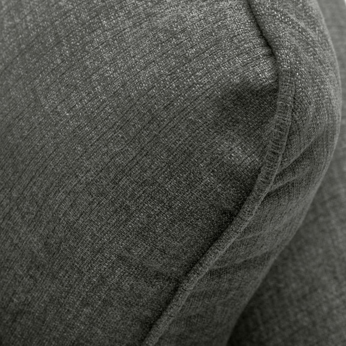 Sofa sectionnel de gauche Gena de Cindy Crawford Home 2 pièces en tissu d’apparence lin avec pattes en bois - gris anthracite