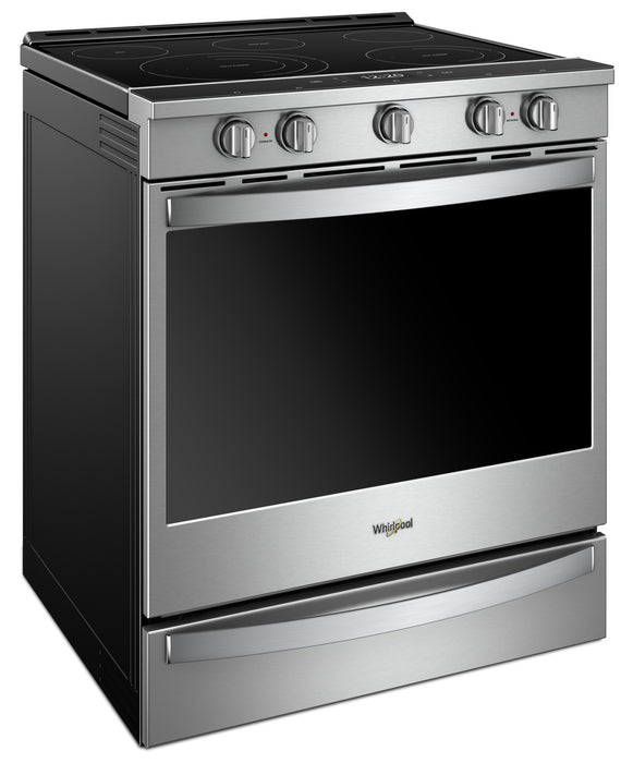Cuisinière électrique intelligente Whirlpool de 6,4 pi³ avec friture à air et technologie AquaLiftMD - acier inoxydable résistant aux traces de doigts - YWEE750H0HZ