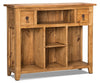 Table de salon rustique Santa Fe Rustico de 43,25 po avec rangement et tablette - pin naturel avec incrustation de marbre