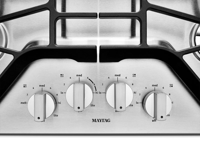 Surface de cuisson à gaz Maytag de 30 po à 4 éléments - acier inoxydable - MGC7430DS