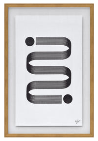 Imprimé encadré serpentin I - 24 po x 36 po