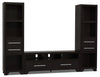 Meuble audio-vidéo Glendale 3 pièces avec rangement et système de gestion des câbles pour téléviseurs jusqu’à 65 po - espresso