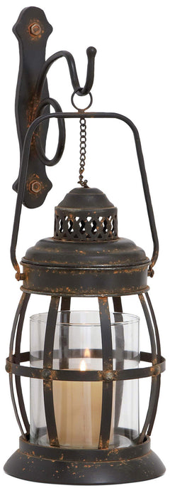 Applique murale en verre et en métal – 7 po x 19 po