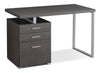 Bureau d’ordinateur Rimini de 48 po à 3 tiroirs - gris
