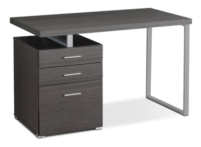 Rimini 48" Computer Office Desk with 3-Drawers - Grey|Bureau d’ordinateur Rimini de 48 po à 3 tiroirs - gris