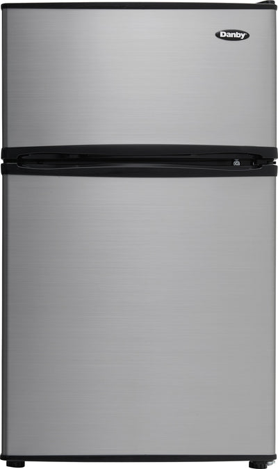 Danby 3.2 Cu. Ft. Compact Refrigerator with Freezer – DCR031B1BSLDD - Refrigerator in Stainless Look