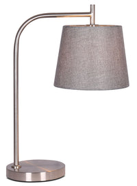 Lampe de table courbée Kaitlyn de 20 po acier brossé