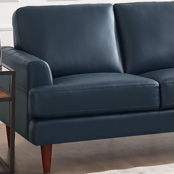 Causeuse Cassis de Hydeline en cuir - bleu marine