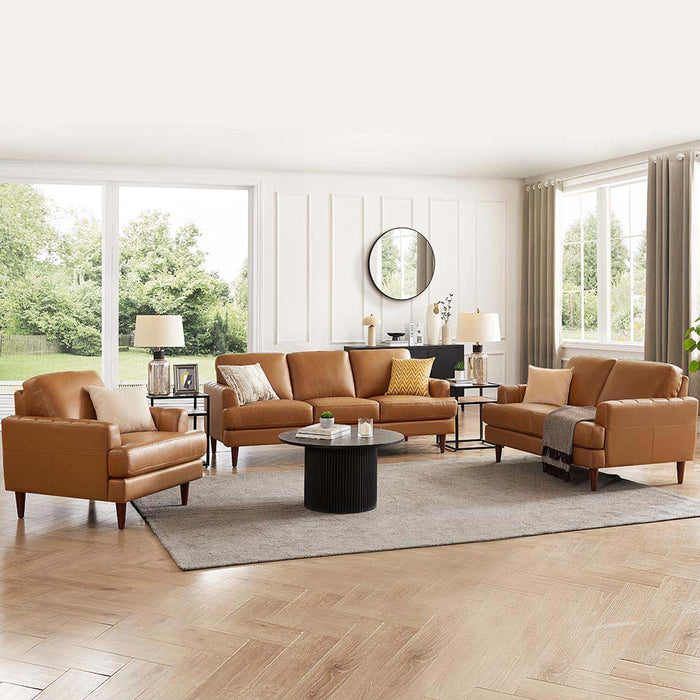Sofa Cassis de Hydeline en cuir - brun