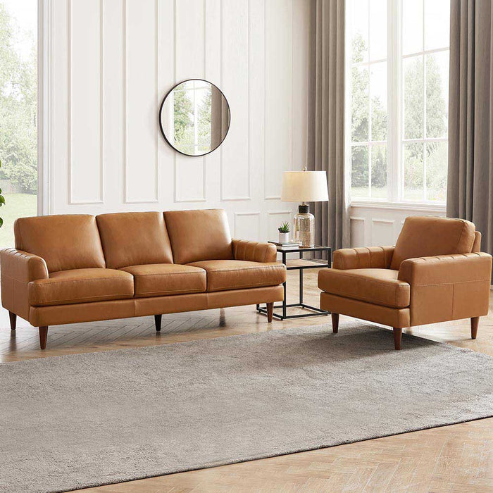 Sofa Cassis de Hydeline en cuir - brun
