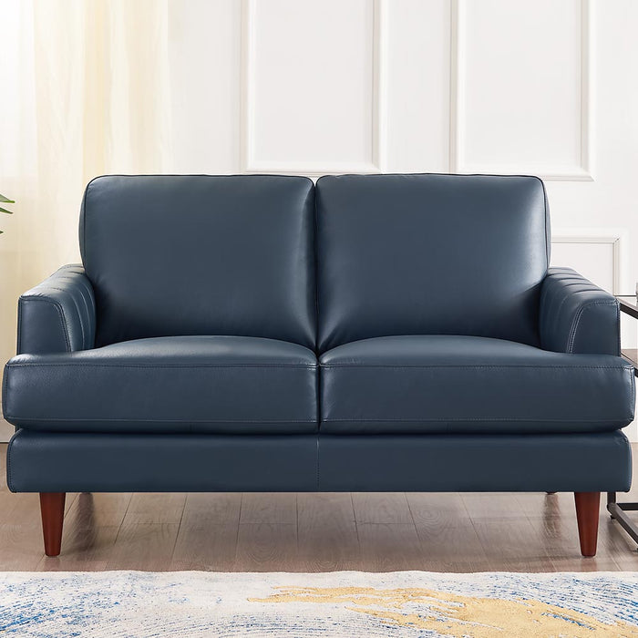 Causeuse Cassis de Hydeline en cuir - bleu marine
