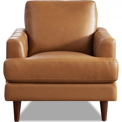 Hydeline Cassia Leather Chair - Brown|Fauteuil Cassis de Hydeline en cuir - brun