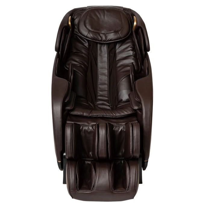 Fauteuil de massage Inner Balance Jin 2.0 avec rail de massage en forme de S et L - brun