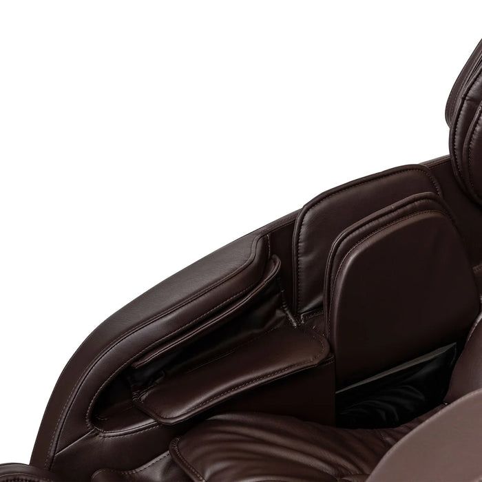 Fauteuil de massage Inner Balance Jin 2.0 avec rail de massage en forme de S et L - brun