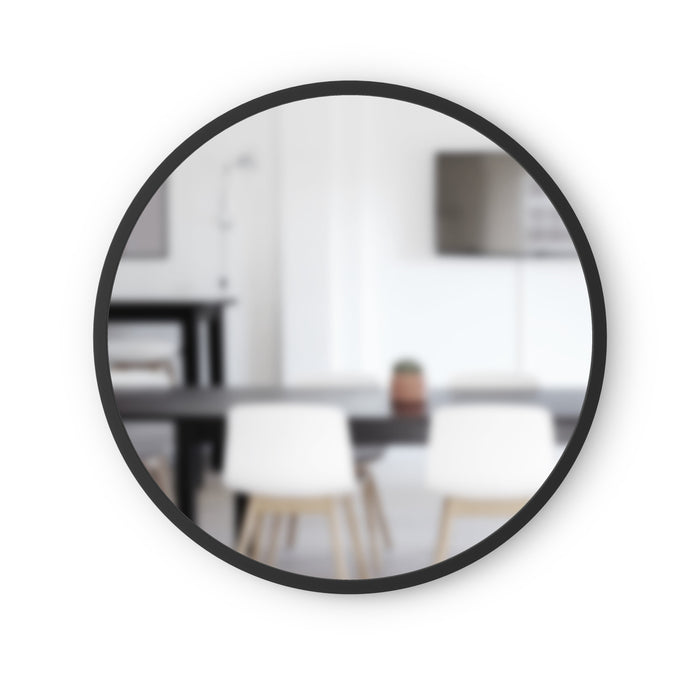 Miroir mural rond décoratif Hub de Umbra de 24 po x 24 po - noir