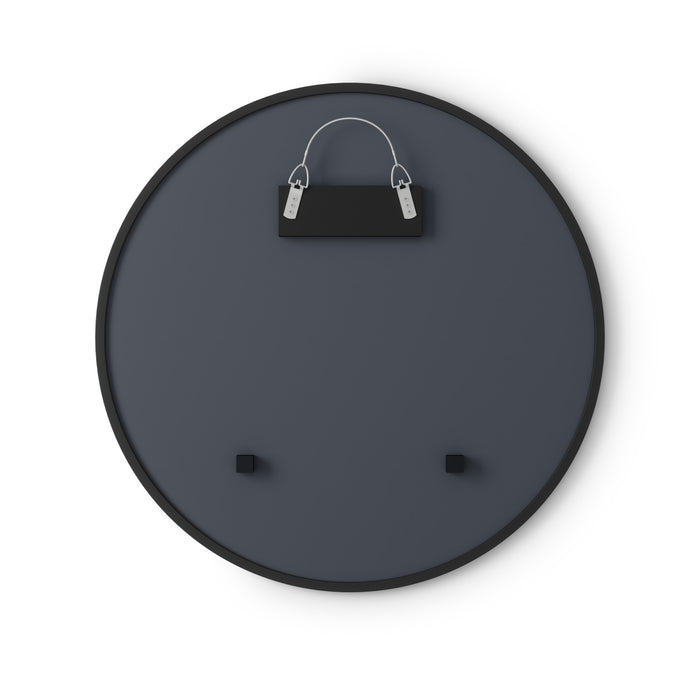 Miroir mural rond décoratif Hub de Umbra de 24 po x 24 po - noir