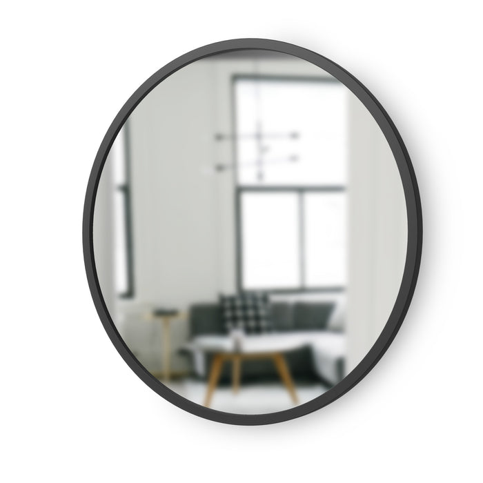 Miroir mural rond décoratif Hub de Umbra de 24 po x 24 po - noir