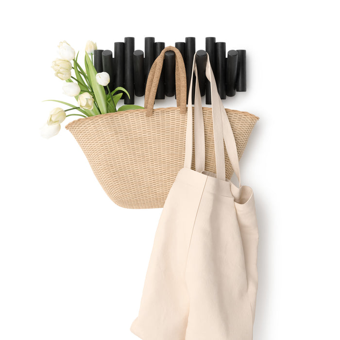 Crochets muraux Picket Rail de Umbra - noirs