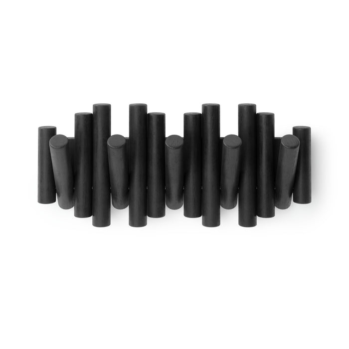 Crochets muraux Picket Rail de Umbra - noirs