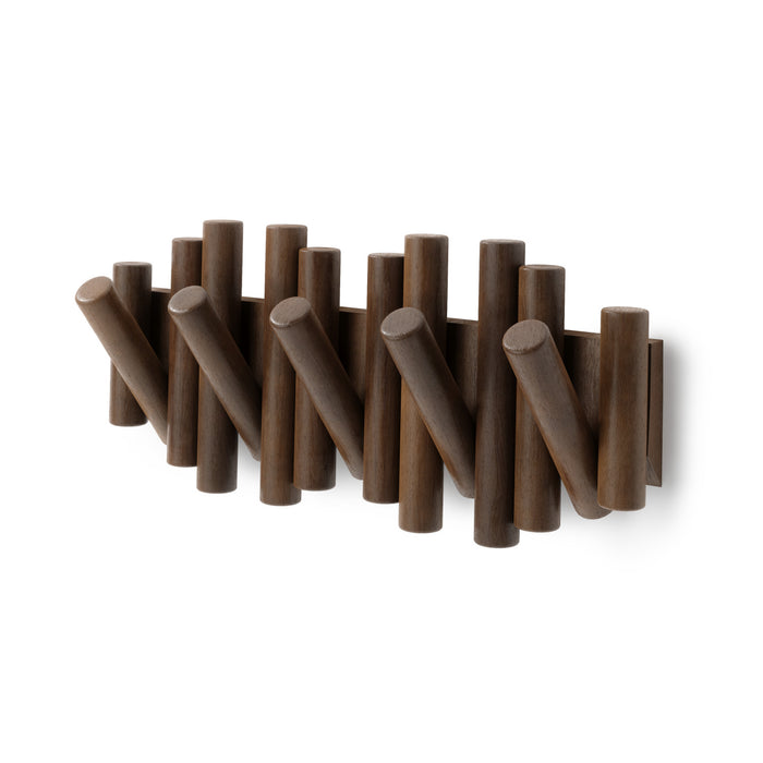 Crochets muraux Picket Rail de Umbra - noyer vieilli