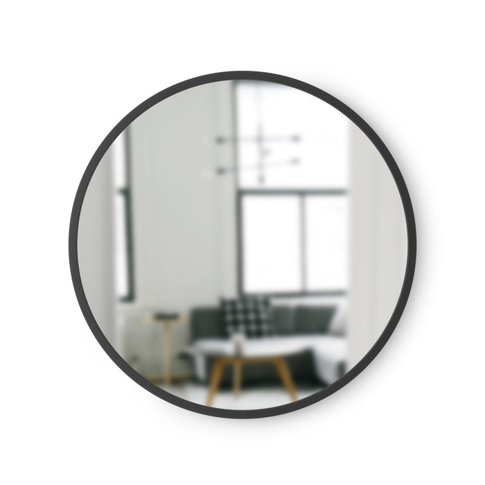 Miroir mural rond décoratif Hub de Umbra de 18 po x 18 po - noir