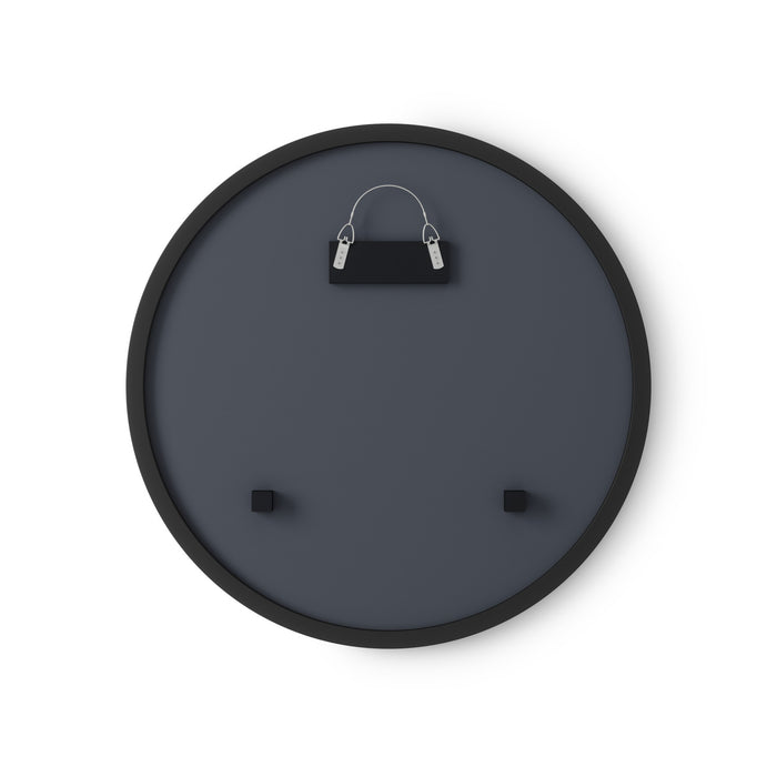 Miroir mural rond décoratif Hub de Umbra de 18 po x 18 po - noir