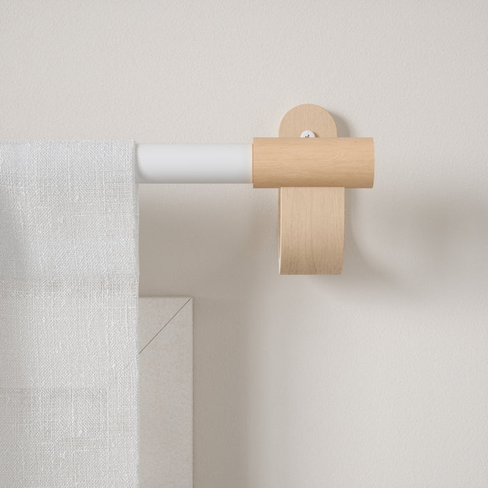  Tringle à rideaux extensible Bellwood de Umbra blanche et naturelle de 1 po - 42 po à 120 po