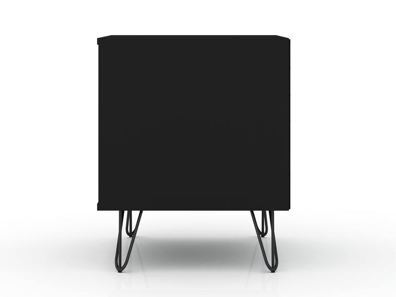Table de nuit Rockefeller de Manhattan Comfort de style moderne du milieu du 20e siècle avec tiroir - noire
