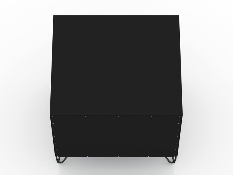 Table de nuit Rockefeller de Manhattan Comfort de style moderne du milieu du 20e siècle avec tiroir - noire