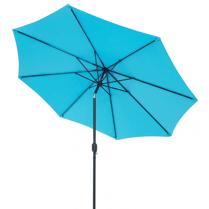 Costway Parasol de Patio 10FT Marche d'Ombre Solaire en Acier Incline avec Mecanisme d'Inclinaison et Manivelle