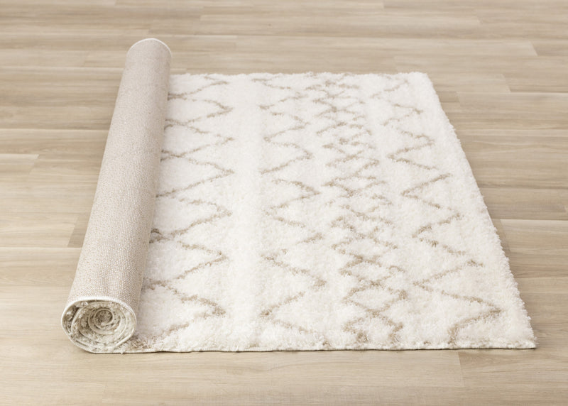 Tapis Taylor creme en treillis marron, 7'10\" x 10'6\"