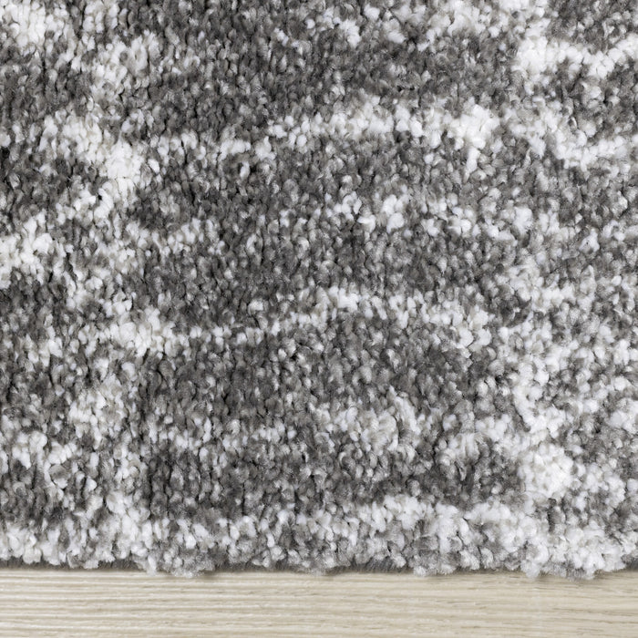 Carpette douce à motif de rangées de rayures - 7 pi 10 po x 10 pi 10 po