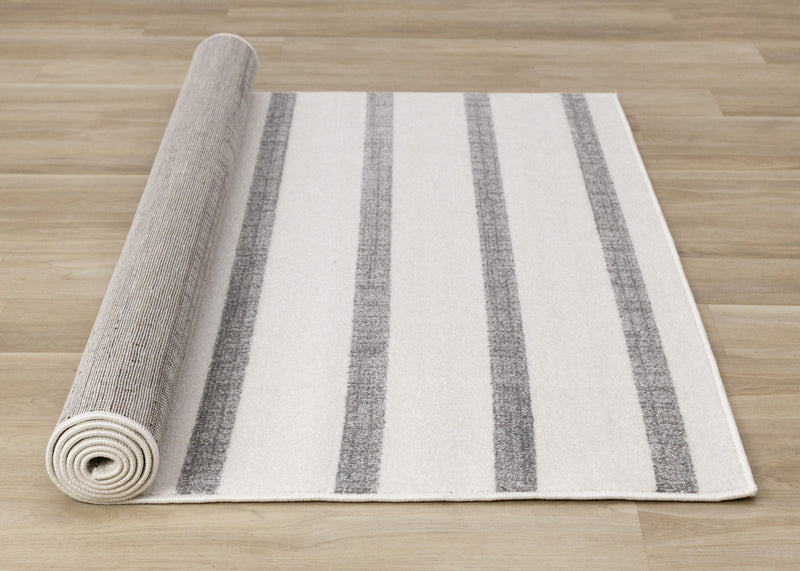 Tapis Covington Raye Gris Blanc, 7'10\" x 10'6\"