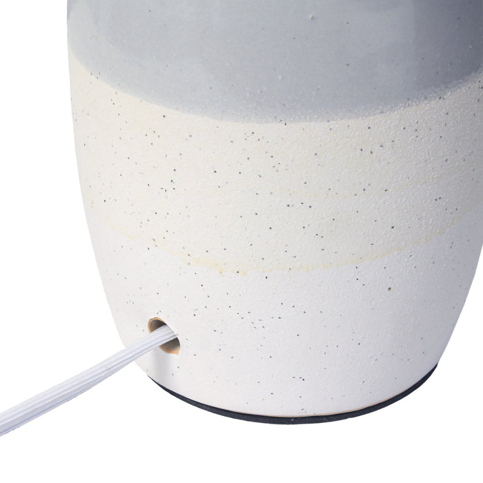 Zeke Lampe de table en ceramique, Gris, 13,25 po H