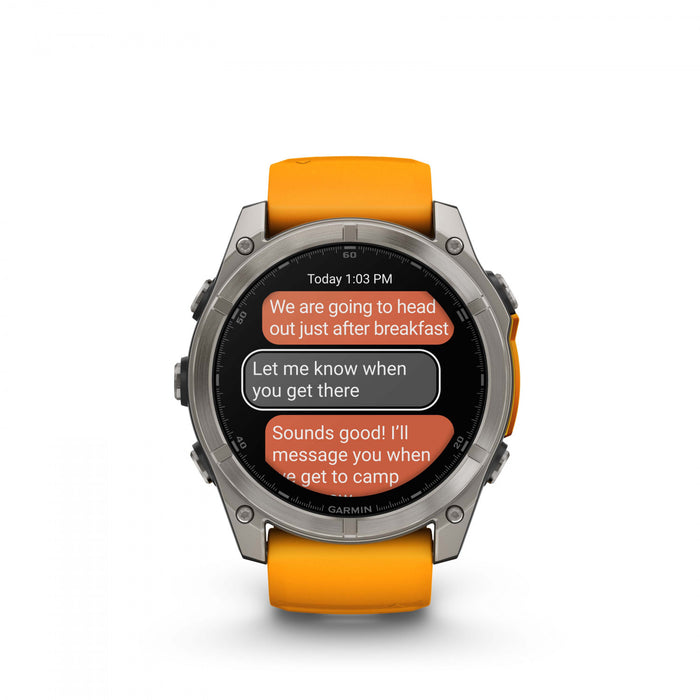 Titanium With Spark Orange/graphite Silicone Band