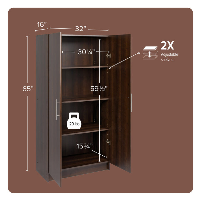 Armoire de rangement Elite de 32 po - espresso
