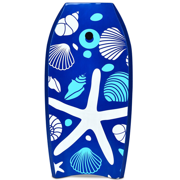 Planche De Bodyboard Surf 33 Pouces (83 X 48 X 6 Cm) Avec Sangle De 83 Cm Et Motif Cocotier + Parasol Pour Debutant Enfant Adulte Xpe+hdpe 0.6kg