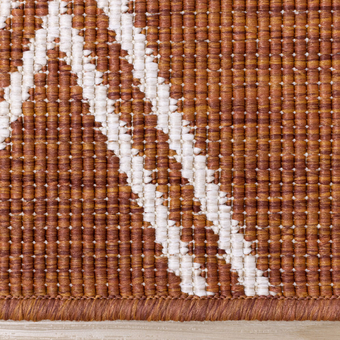 Carpette Brooke à motif de diamants géométriques pour l'extérieur - 5 pi 3 po x 7 pi 7 po