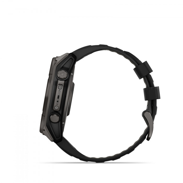  Carbon Gray Dlc Titanium With Black/pebble Gray Silicone Band